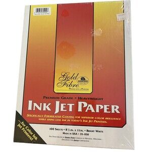 SEALED Box Ink Jet Photo Paper Prestige Gold Fibre 8.5x11" Heavyweight 100 NEW
